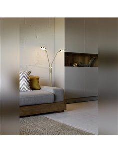 MONZA LED-Stehleuchte, Bronze, 2 x 12 W, Farbtemperatur 2300–4000 K, 2 x 1400 lm, dimmbar, Berührungssensor, Schutzart IP20 2