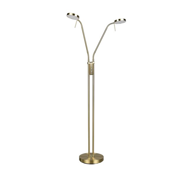 MONZA LED-Stehleuchte, Bronze, 2 x 12 W, Farbtemperatur 2300–4000 K, 2 x 1400 lm, dimmbar, Berührungssensor, Schutzart IP20