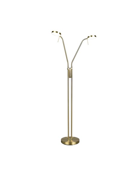 MONZA LED-Stehleuchte, Bronze, 2 x 12 W, Farbtemperatur 2300–4000 K, 2 x 1400 lm, dimmbar, Berührungssensor, Schutzart IP20
