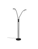 MONZA LED-Stehleuchte, Mattschwarz, 2 x 12 W, Farbtemperatur 2300–4000 K, 2 x 1400 lm, dimmbar, Berührungssensor, Schutzart IP20