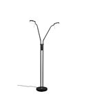 MONZA LED-Stehleuchte, Mattschwarz, 2 x 12 W, Farbtemperatur 2300–4000 K, 2 x 1400 lm, dimmbar, Berührungssensor, IP20