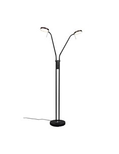 MONZA LED-Stehleuchte, Mattschwarz, 2 x 12 W, Farbtemperatur 2300–4000 K, 2 x 1400 lm, dimmbar, Berührungssensor, IP20