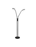 MONZA LED-Stehleuchte, Mattschwarz, 2 x 12 W, Farbtemperatur 2300–4000 K, 2 x 1400 lm, dimmbar, Berührungssensor, IP20