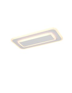 Plafonnier LED RIVA, blanc mat, 14 W, température de couleur 2700-6500 K, 1500 lm, intensité variable avec télécommande, IP20