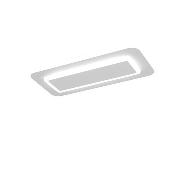 Plafonnier LED RIVA, blanc mat, 14 W, température de couleur 2700-6500 K, 1500 lm, intensité variable avec télécommande, IP20