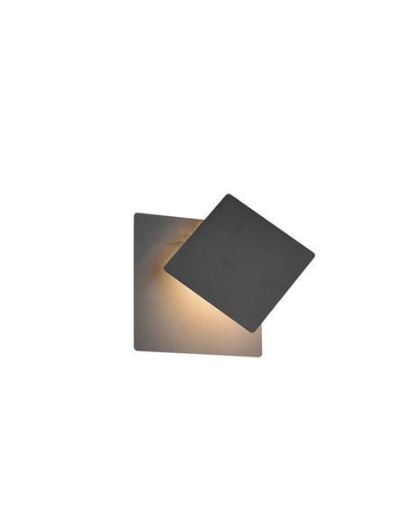 Aplique LED MIO negro mate 6W 3000K 560lm IP20