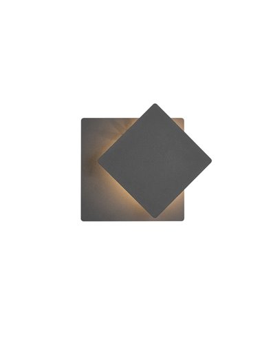 Aplique LED MIO negro mate 6W 3000K 560lm IP20