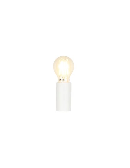 Luminária de parede PRATELLA, branco fosco, E27 máx. 10W, IP44