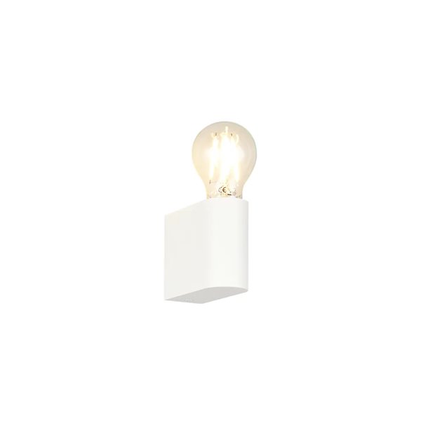 Luminária de parede PRATELLA, branco fosco, E27 máx. 10W, IP44