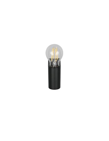 Luminária de parede PRATELLA preta fosca E27 máx. 10W IP44