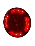 LUCY LZD 2422 12/24V LED-Rundrückleuchte mit Kabel, 3 Funktionen, Schutzart IP68, ECE E9