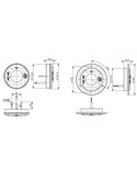 LUCY LZD 2422 12/24V LED-Rundrückleuchte mit Kabel, 3 Funktionen, Schutzart IP68, ECE E9