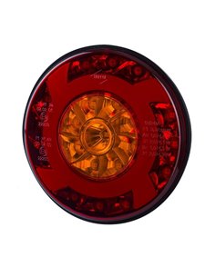 LUCY LZD 2422 12/24V LED-Rundrückleuchte mit Kabel, 3 Funktionen, Schutzart IP68, ECE E9