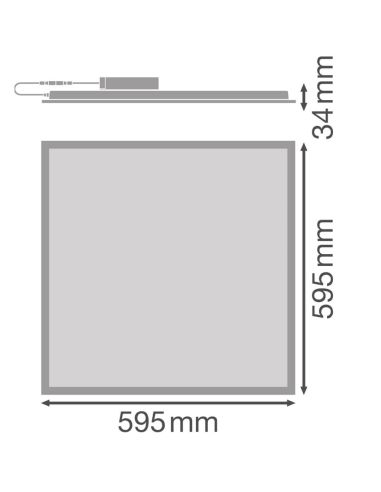 Medidas Panel LED 60x60 Ledvance Eco Gen 3 | 33W 3.630 Lm