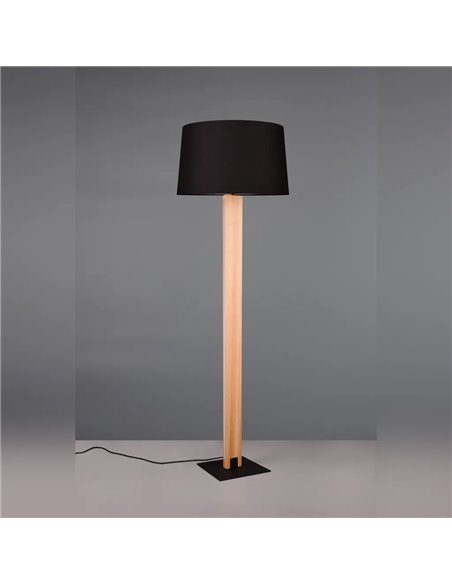 Luminária de chão ajustável RAHUL, acabamento em níquel fosco, 3 lâmpadas GU10 (não incluídas), IP20