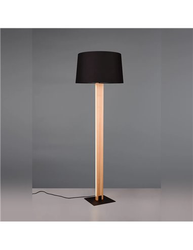 Luminária de chão ajustável RAHUL, acabamento em níquel fosco, 3 lâmpadas GU10 (não incluídas), IP20