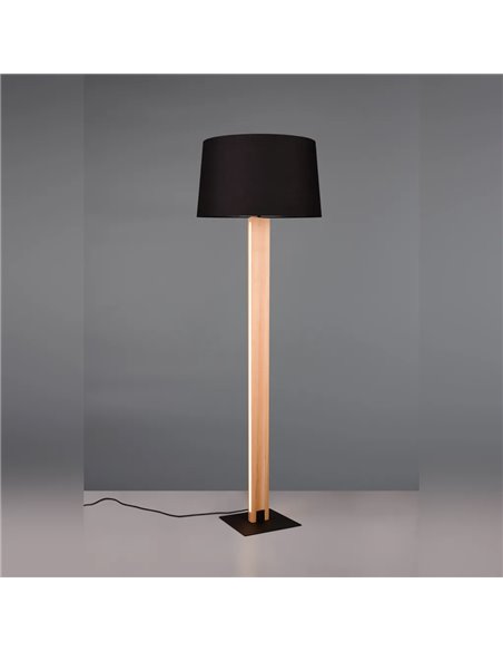 Luminária de chão ajustável RAHUL, acabamento em níquel fosco, 3 lâmpadas GU10 (não incluídas), IP20