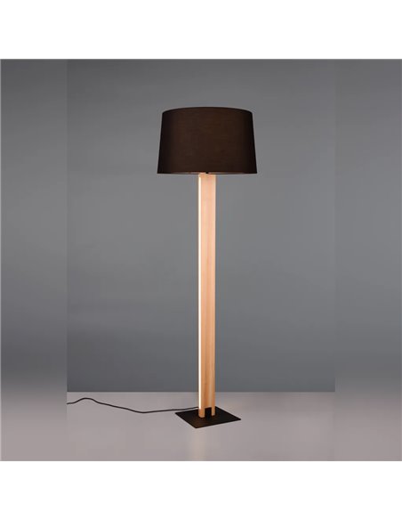 Luminária de chão ajustável RAHUL, acabamento em níquel fosco, 3 lâmpadas GU10 (não incluídas), IP20