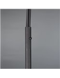 MARLEY schwarze Stehlampe 5xGU10 verstellbar 180cm mit Schalter IP20 (Leuchtmittel nicht enthalten)