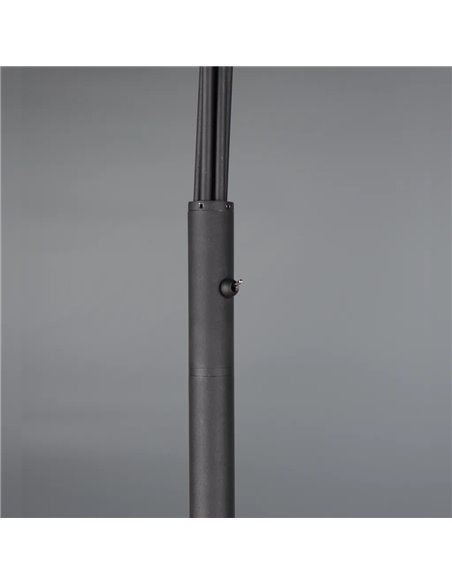 Lampadaire noir MARLEY 5xGU10 réglable 180cm avec interrupteur IP20 (ampoules non incluses)