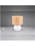 Lámpara de sobremesa VINA natural pantalla fibra E27 40W Ø20x33 cm IP20 (sin bombilla)
