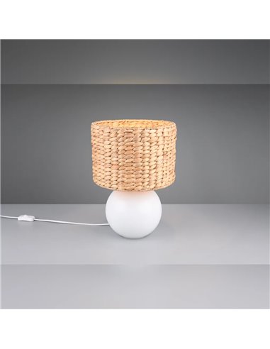Lampe de table naturelle VINA avec abat-jour en fibre, E27 40W, Ø20x33 cm, IP20 (ampoule non incluse)