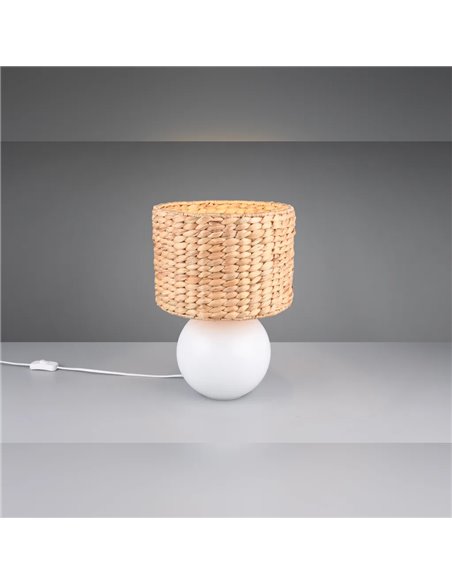 Lampe de table naturelle VINA avec abat-jour en fibre, E27 40W, Ø20x33 cm, IP20 (ampoule non incluse)