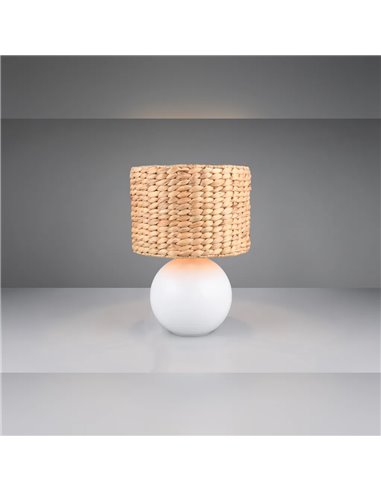 Lampe de table naturelle VINA avec abat-jour en fibre, E27 40W, Ø20x33 cm, IP20 (ampoule non incluse)