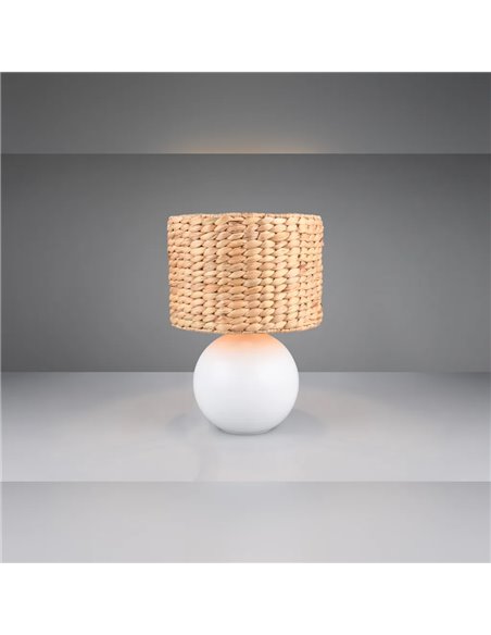 Lampe de table naturelle VINA avec abat-jour en fibre, E27 40W, Ø20x33 cm, IP20 (ampoule non incluse)