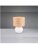 Lampe de table naturelle VINA avec abat-jour en fibre, E27 40W, Ø20x33 cm, IP20 (ampoule non incluse)