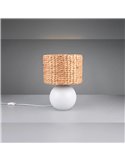 Lampe de table naturelle VINA avec abat-jour en fibre, E27 40W, Ø20x33 cm, IP20 (ampoule non incluse)
