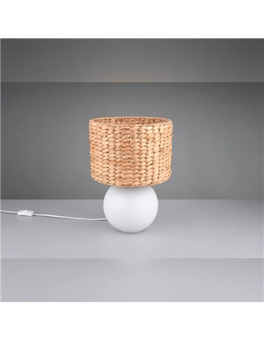 Lámpara de sobremesa VINA natural pantalla fibra E27 40W Ø20x33 cm IP20 (sin bombilla)