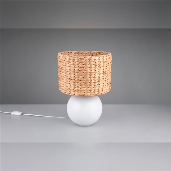 Lámpara de sobremesa VINA natural pantalla fibra E27 40W Ø20x33 cm IP20 (sin bombilla)