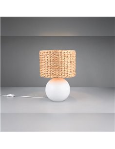 Candeeiro de mesa VINA em fibra natural com abajur, E27 40W, Ø20x33 cm, IP20 (lâmpada não incluída) 2