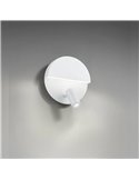 MARIO Wandleuchte, weiße LED, 8,3 W, 800 lm, 3000 K, mit verstellbarer Leselampe, Ø 16 cm, IP20