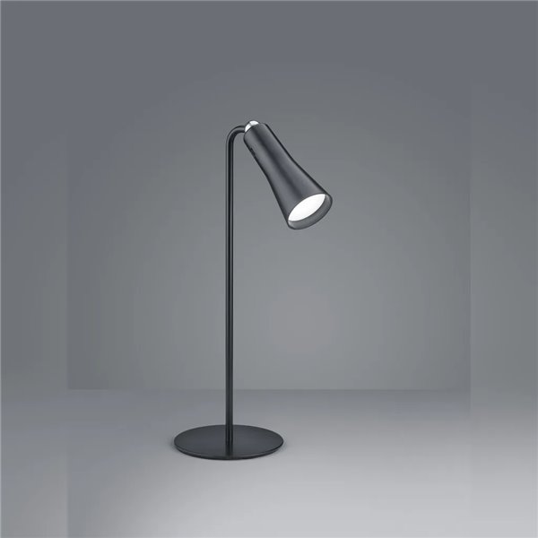 Luminária de mesa LED MAXI preta, 2W, 200lm, 3000K, portátil, magnética, IP20