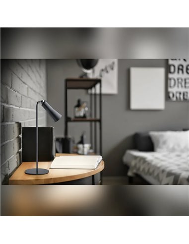 Lampe de table LED MAXI noire 2W 200lm 3000K Portable Magnétique IP20