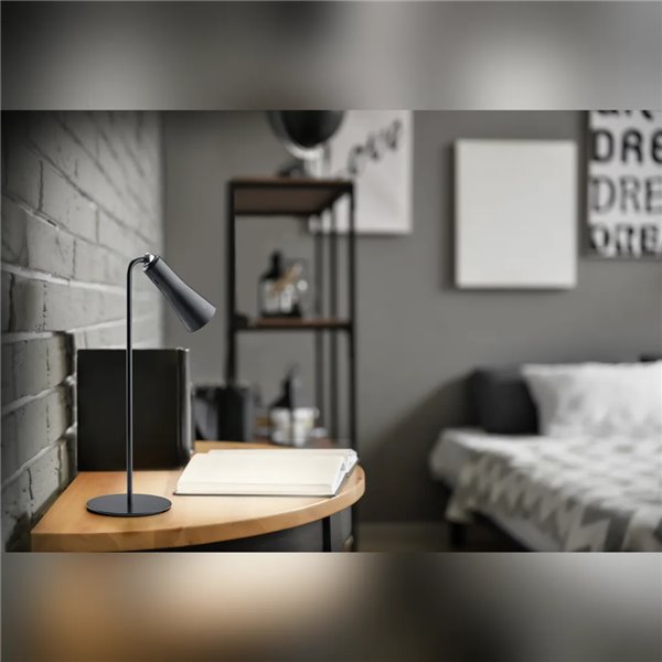 Lámpara de sobremesa MAXI negra LED 2W 200lm 3000K portátil magnética IP20