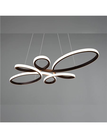 Lámpara colgante FLY negra LED 32W 3900lm 3000K regulable Ø78 cm IP20