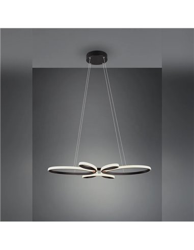 Lámpara colgante FLY negra LED 32W 3900lm 3000K regulable Ø78 cm IP20