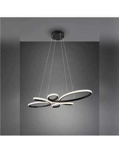 Lámpara colgante FLY negra LED 32W 3900lm 3000K regulable Ø78 cm IP20