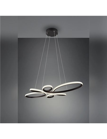 Lámpara colgante FLY negra LED 32W 3900lm 3000K regulable Ø78 cm IP20