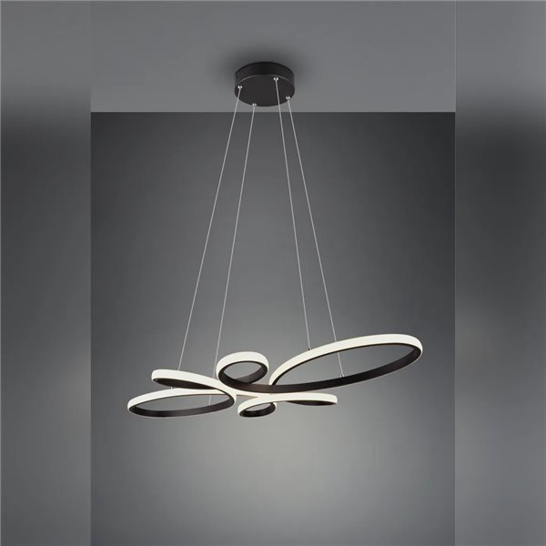 FLY schwarze LED-Pendelleuchte 32W 3900lm 3000K dimmbar Ø78 cm IP20