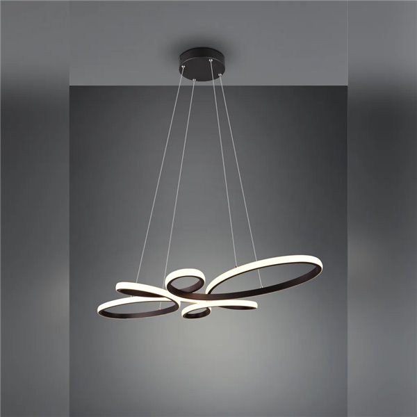 FLY schwarze LED-Pendelleuchte 32W 3900lm 3000K dimmbar Ø78 cm IP20