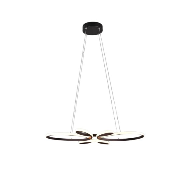 Luminária pendente LED FLY preta, 32W, 3900lm, 3000K, dimerizável, Ø78 cm, IP20