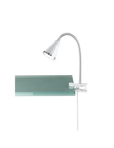 Lâmpada LED branca ARRAS com clipe, 4W, 400lm, 3000K, flexível, com interruptor, IP20