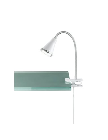 ARRAS Weiße LED-Klemmleuchte 4W 400lm 3000K Flexibel mit Schalter IP20