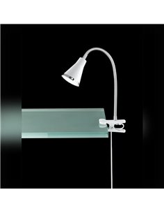 Lampe à pince LED blanche ARRAS 4W 400lm 3000K flexible avec interrupteur IP20 2