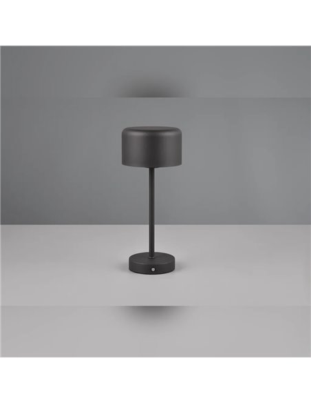 JEFF Schwarze LED-Dessertlampe 1,5 W 120 lm 3000 K Touchscreen Tragbar USB IP20