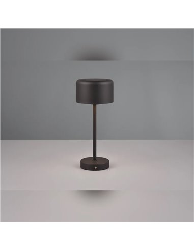 JEFF Schwarze LED-Dessertlampe 1,5 W 120 lm 3000 K Touchscreen Tragbar USB IP20